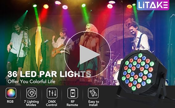 Amazon.com: Litake DJ Par Lights, RGB 36 LED Stage Lights