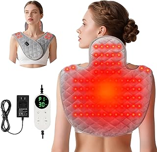 Red Light Therapy for Body, 3-in-1 LED Bead, 660nm&850nm Infrared Light Therapy Pad with Timer & Remote Control, Wearable Red Light Therapy Belt for Shoulder, Neck & Back Use at Home or Office