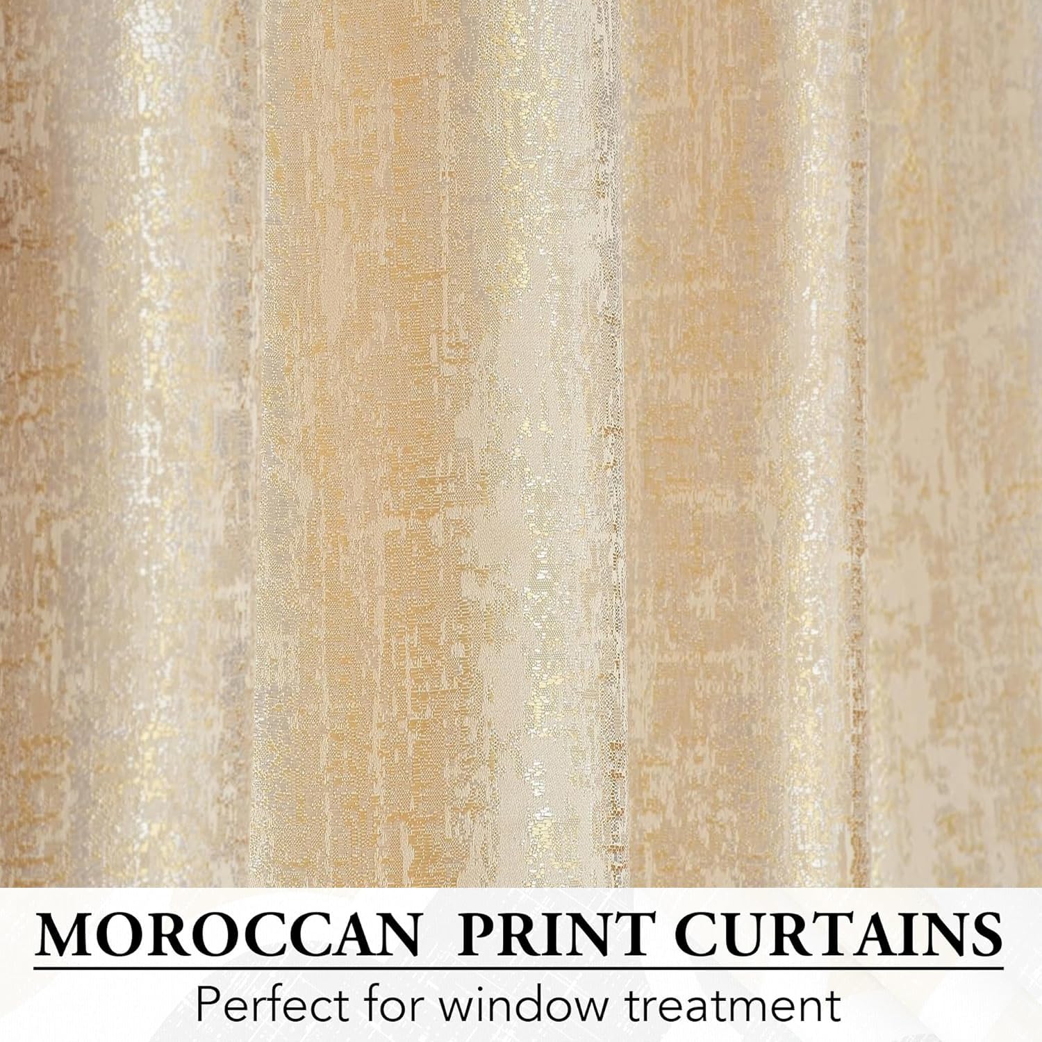 FRESH FROM LOOM Supreme Texture Polyester Padre| Curtains for Home 6 Feet Semi Black Out 80% Room Darkening Screens | (Gold | 1pc| Double Weaved Parda | Eyelet Ring | Window Curtain) 1