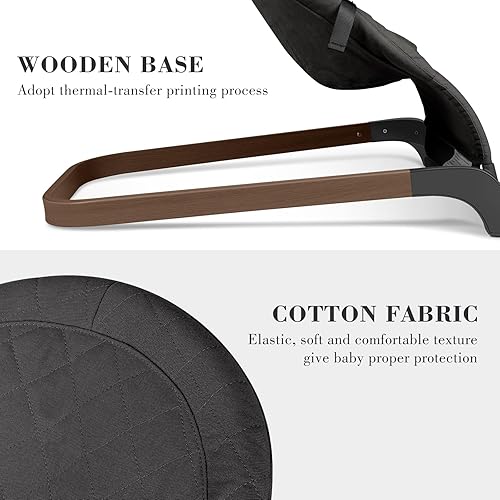 Miniatura 4 de ANGELBLISS Bouncer para bebés, asiento inflable portátil para bebés, asiento hinchable para bebés con tela de malla, vibraciones naturales (rosa