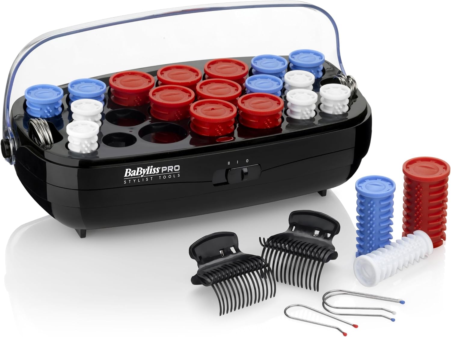 BaByliss Pro 20 Piece Heated Roller Set 8 Jumbo 6 Large &amp; 6 Medium Rollers 5 Min Fast Heat Up