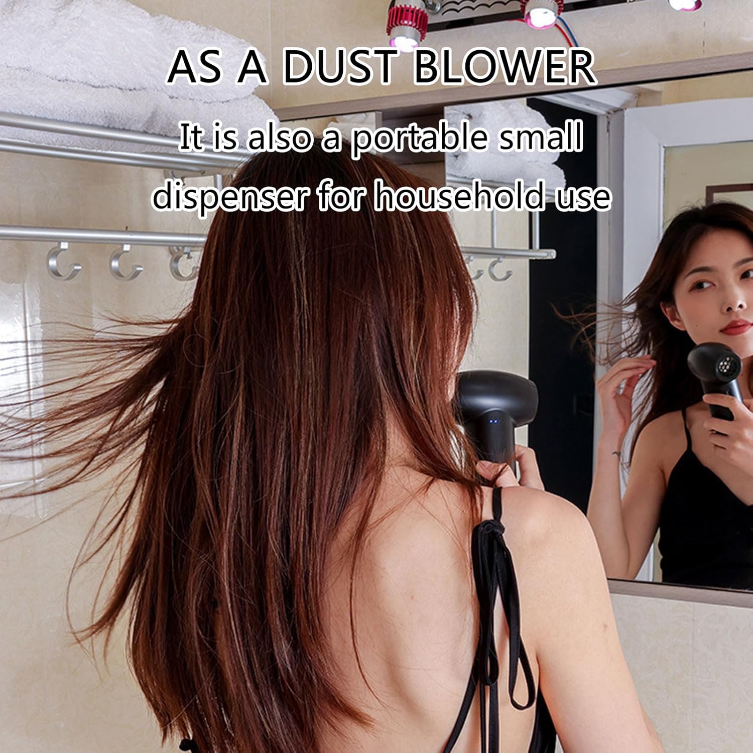 Multifuntional Small Blower Quick Drying Device Dusting Machine Portable Air Blower Office Desk ABS Texture Home Tool