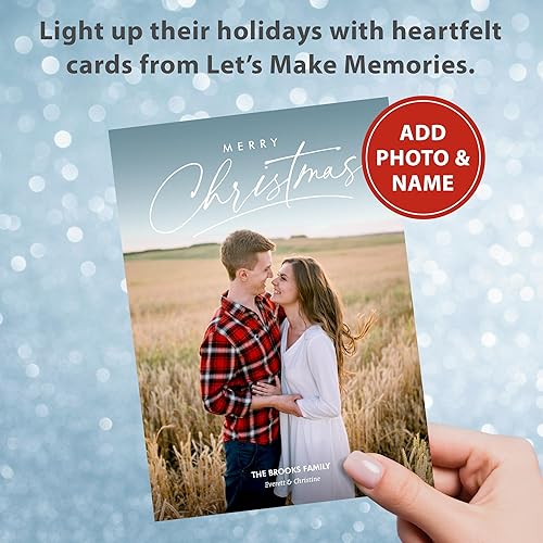 Miniatura 7 de Let's Make Memories Tarjeta fotográfica personalizada con borde brillante de 5 x 7 pulgadas, calidad prémium (tarjetas de Año Nuevo y sobres