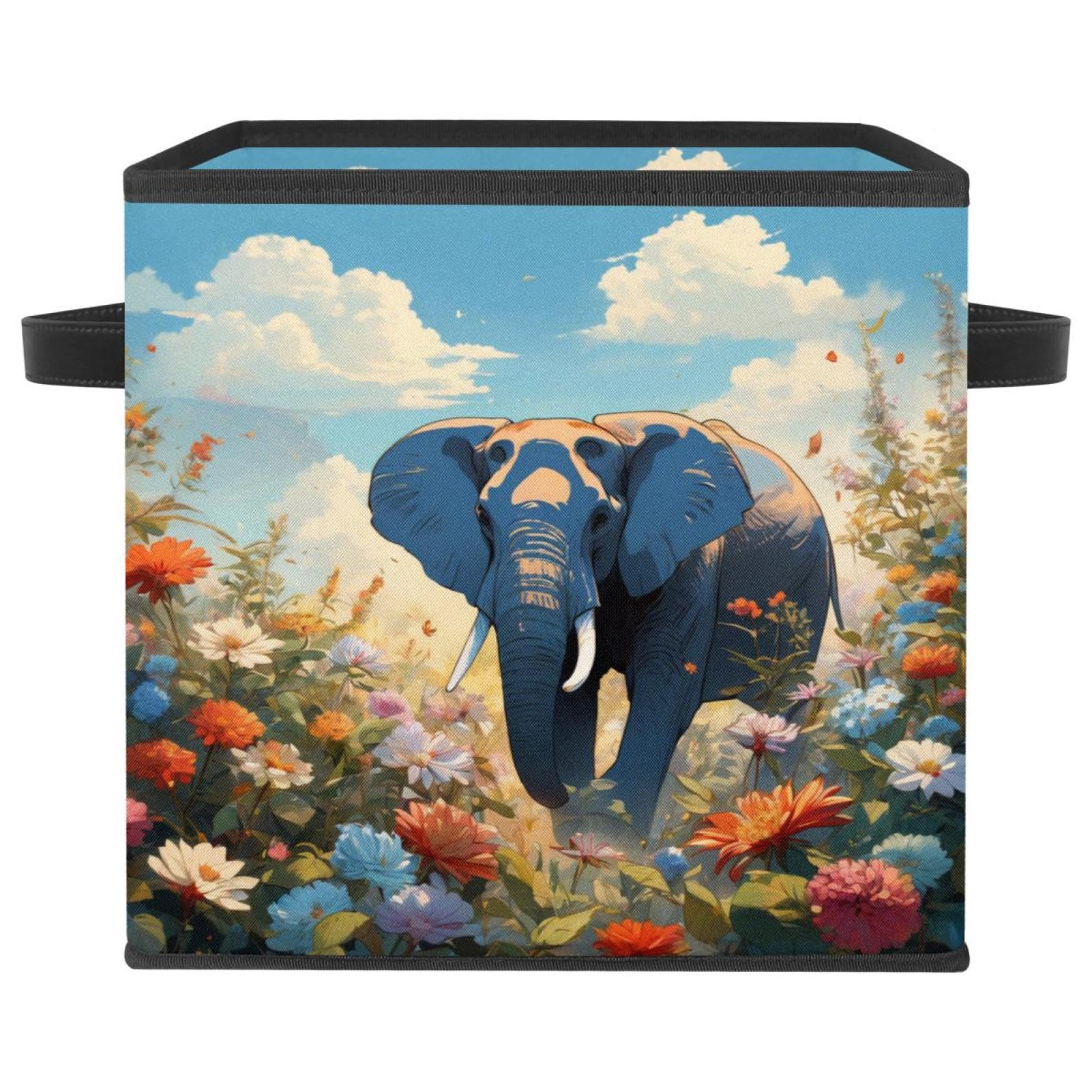 Panier de rangement éléphant pour organiser la chambre de bébé et ranger les jouets avec style