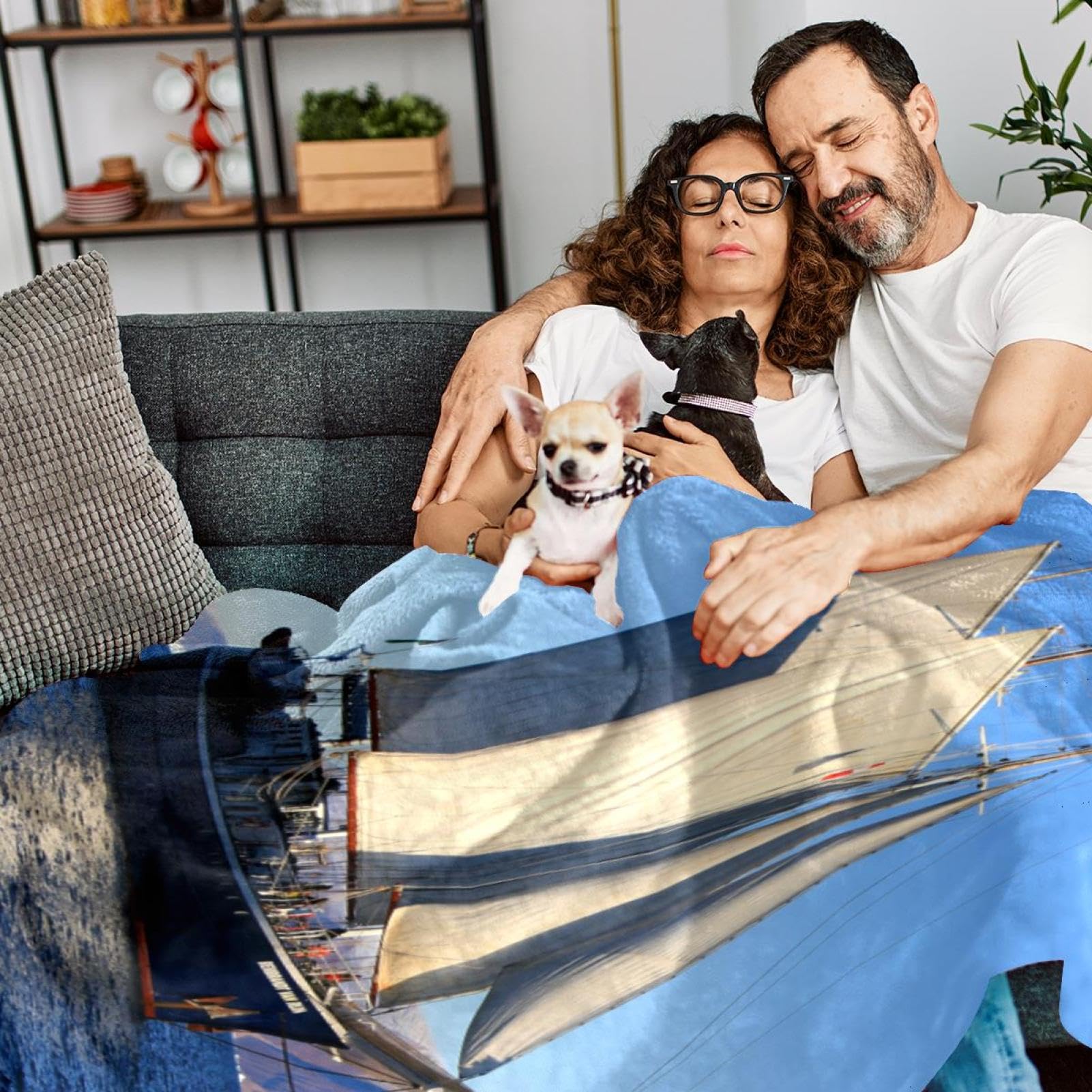 Amazon｜スローブランケット軽量マイクロファイバーフリース