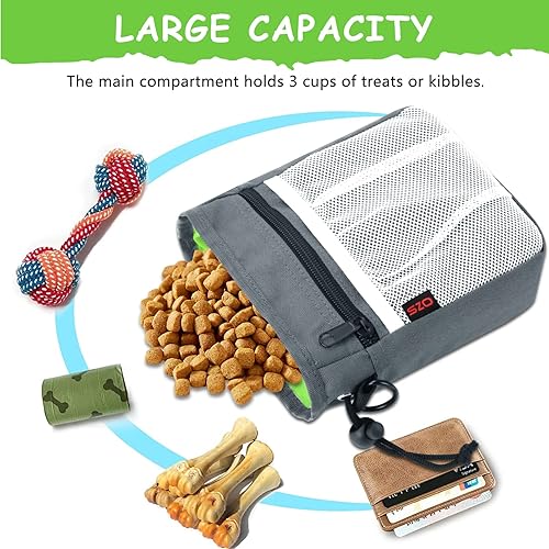 Miniatura 2 de Bolsa de Golosinas para Perros - 3 Formas de Usar Bolsas de Golosinas para Entrenamiento de Mascotas y 2 Piezas de Clicker para Entrenamiento de