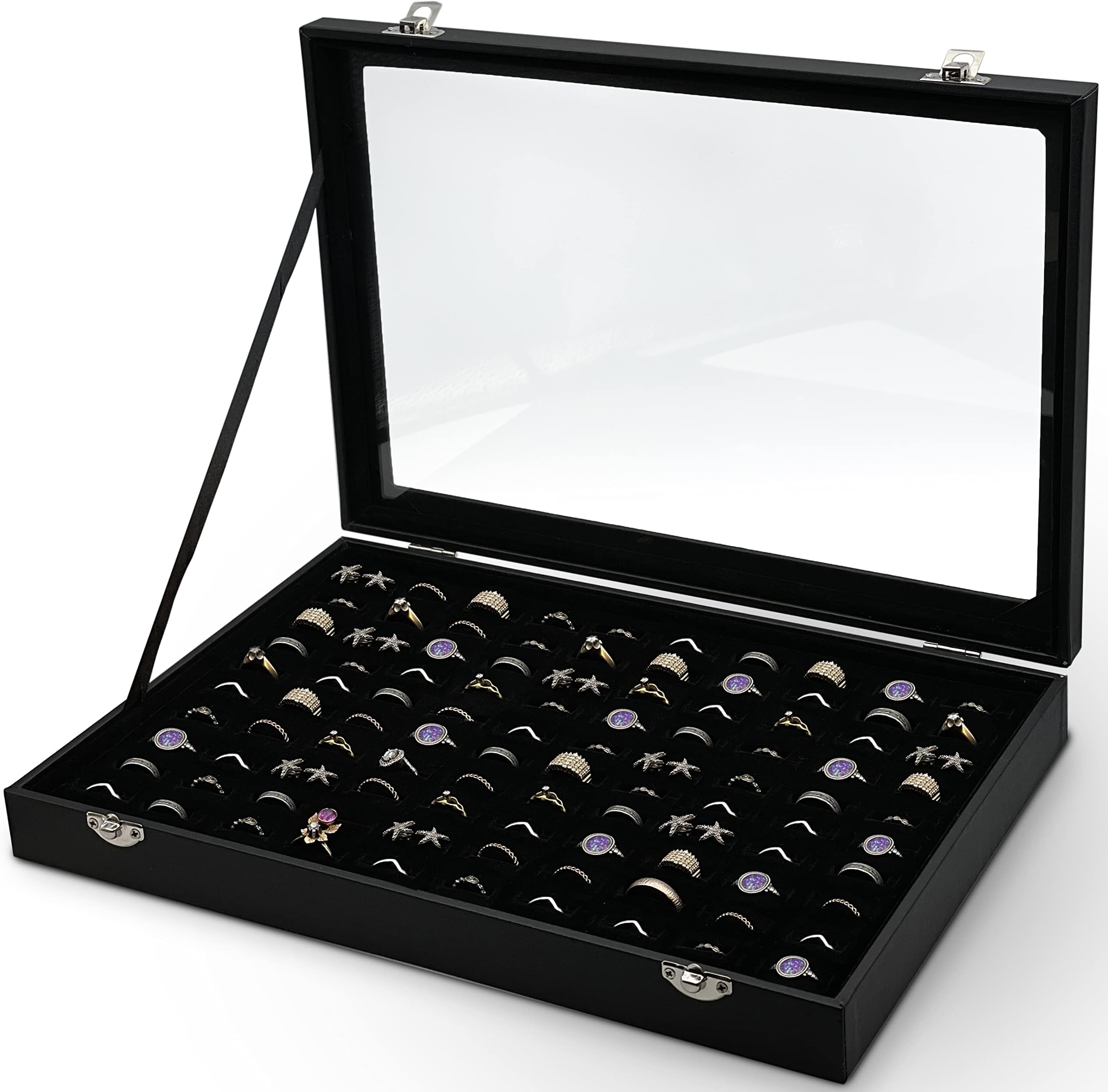 Espositore Per Anelli In Finta Pelle, Supporto Per Organizer Per Anelli, Supporto Per Anello, Vassoio Per Anelli, Espositore Per Bracciale DS1306 - Italia