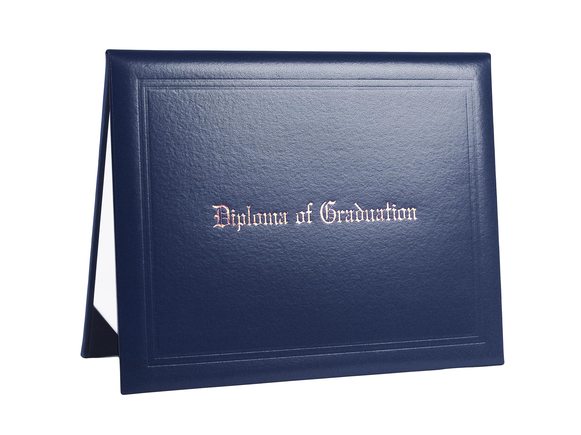 UIALECG Imprinted Diploma Cover 8.5 x 11, Leatherette Padded Certificate Covers, Graduation Document Holder Letter Size, Navy