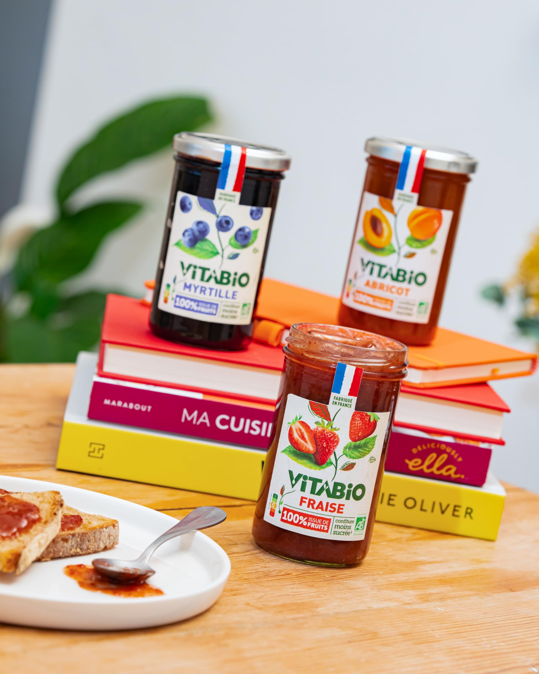 VITABIO - Confiture de Fraise 100% issue de fruits - BIO - Lot de 6-6x275g
