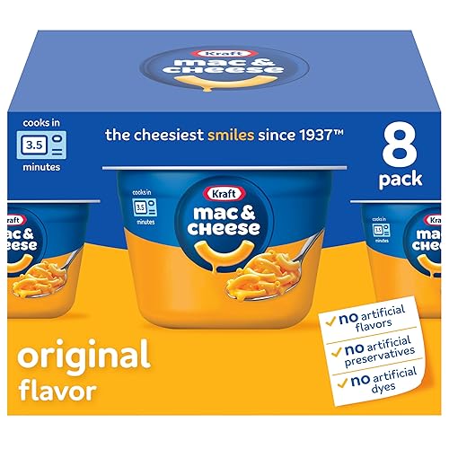Kraft Original Mac & Cheese, caja de 8 unidades, tazas de 2.05 onzas