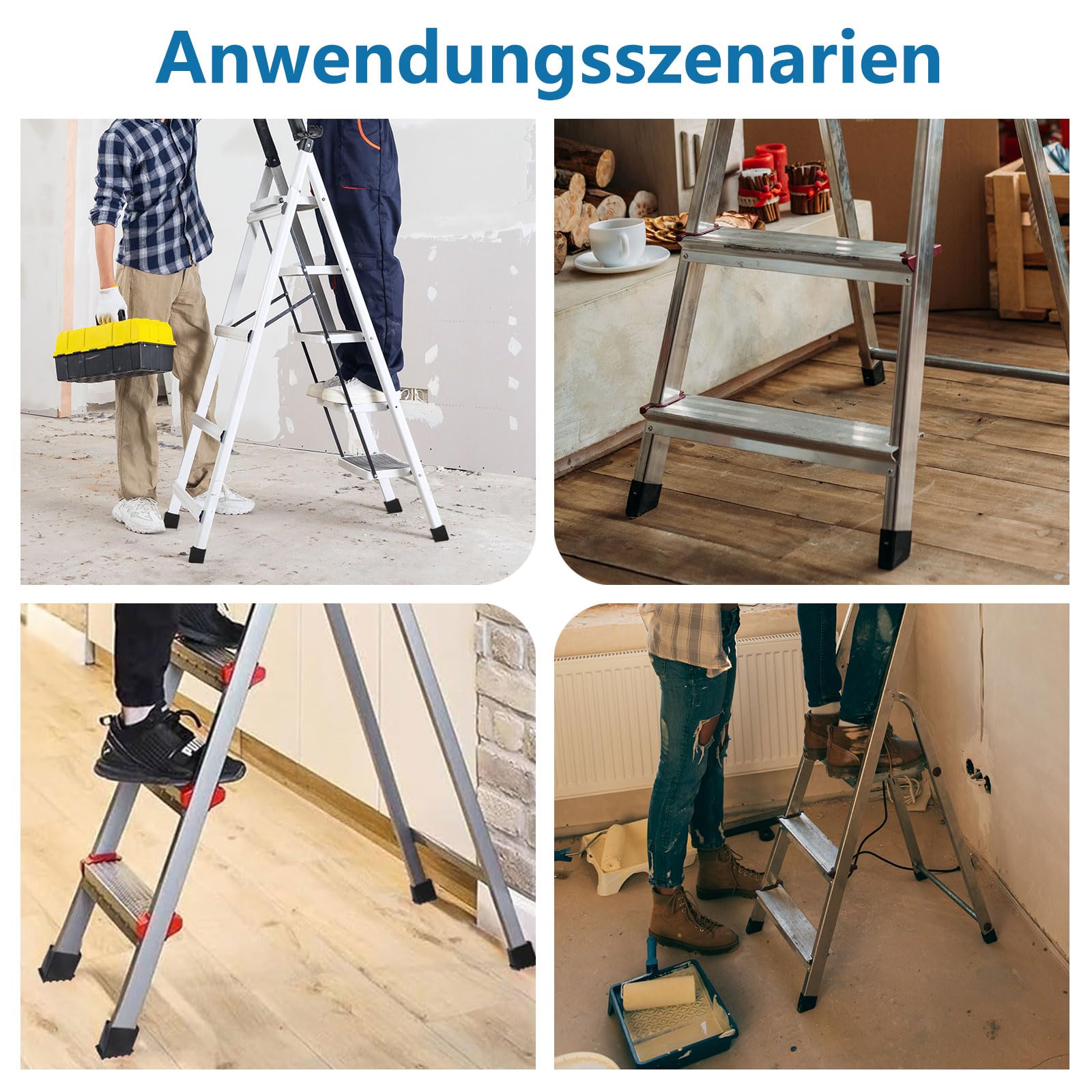 VZU 4 stuks 50 x 25 mm laddervoeten, rubberen printvoeten