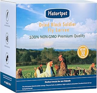 Dried Black Soldier Fly Larvae 5LB-Pure Natural Non-GMO BSF Larvae for Chickens-More Calcium Than Mealworms High-Protein Chickens Treats for Layer Hens Wild Birds Ducks