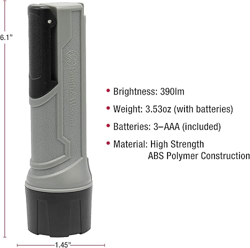 Miniatura 8 de Smith & Wesson Night Guard Pro Series Linternas con 3 modos, clip de resorte, construcción impermeable y retención de memoria para supervivencia,