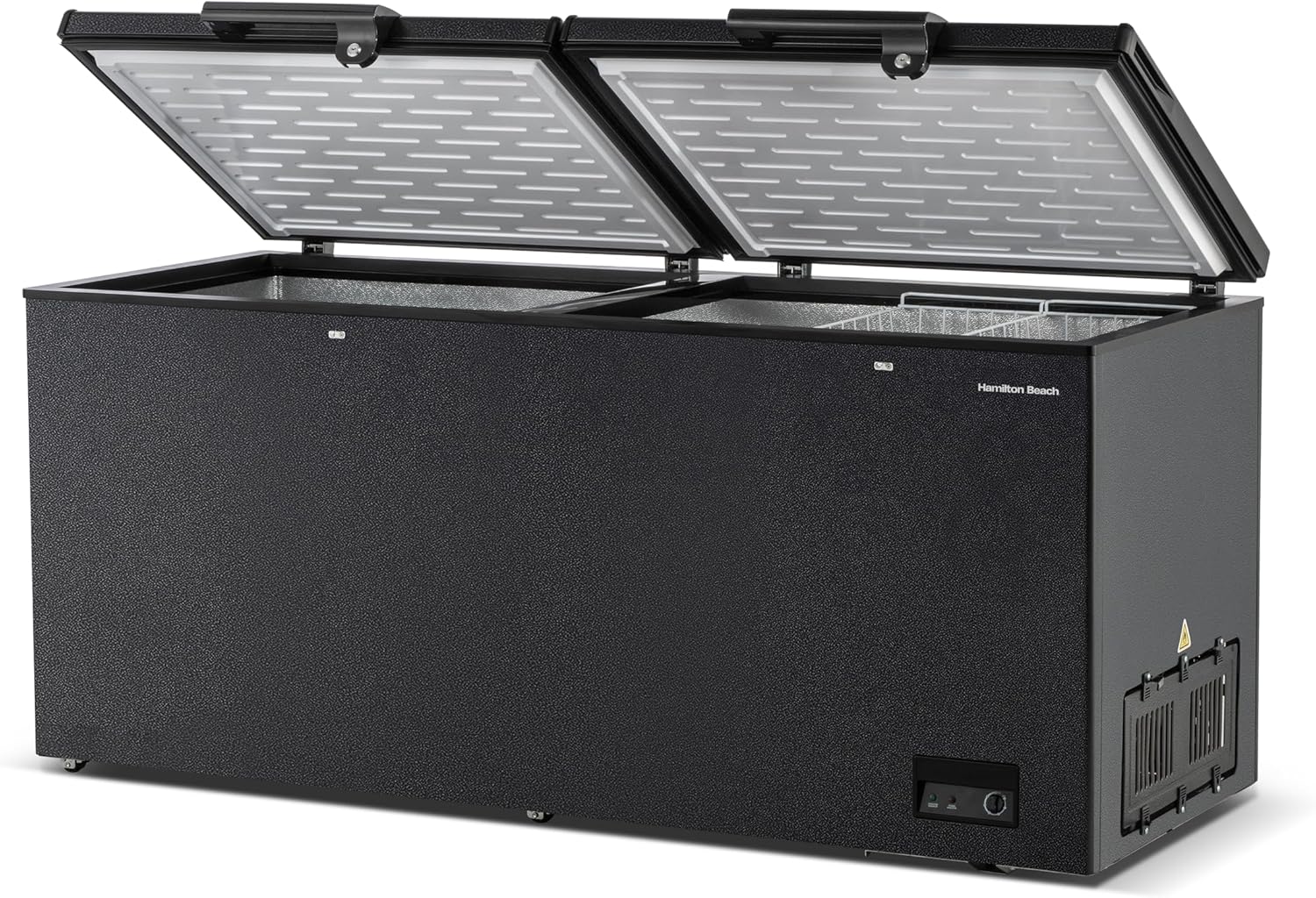Hamilton Beach 20.8 cu ft Double Door LID Garage-Ready Chest Freezer-Textured Rugged Granita Finish, Vinyl-Coated Baskets, for Storage, Hunting, Large Family