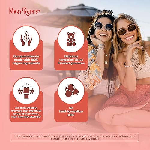 Miniatura 6 de Gomitas de creatina MaryRuth's  Gomitas de monohidrato de creatina  0.04 oz de creatina por gomita  Creatina para mujeres y hombres  Sabor cítrico