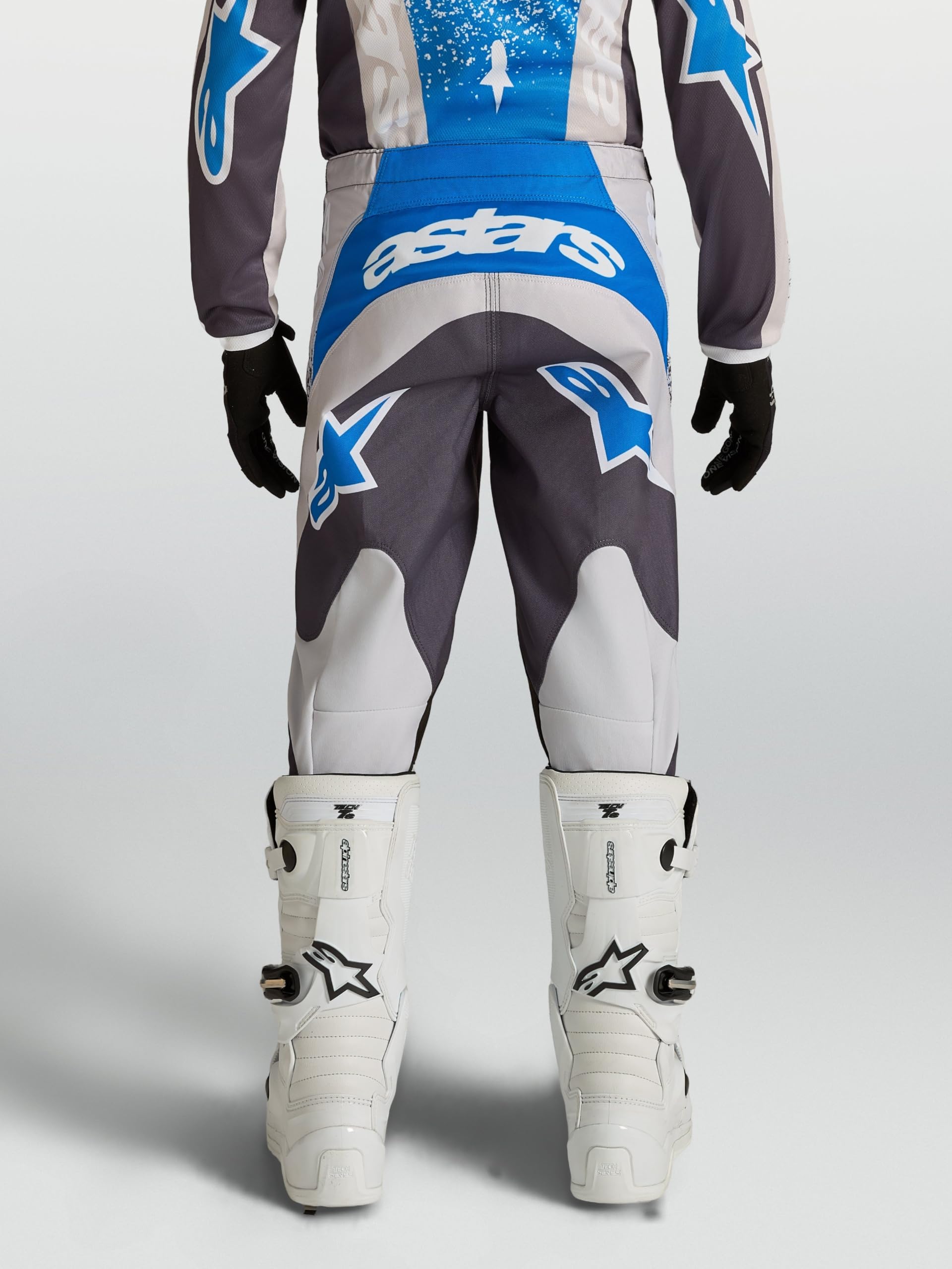 Alpinestars Fluid Drag Młodzieżowe spodnie motocrossowe, /szary/niebieski, 22