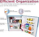Frigidaire EFR176 Réfrigérateur Retro Compact avec Chiller Mini Réfrigérateur avec ouvre-bouteille intégrée pour bureau, chambre, chambre à coucher ou cabine, 1.6 16"D x 18"W x 18,5"H, bleu