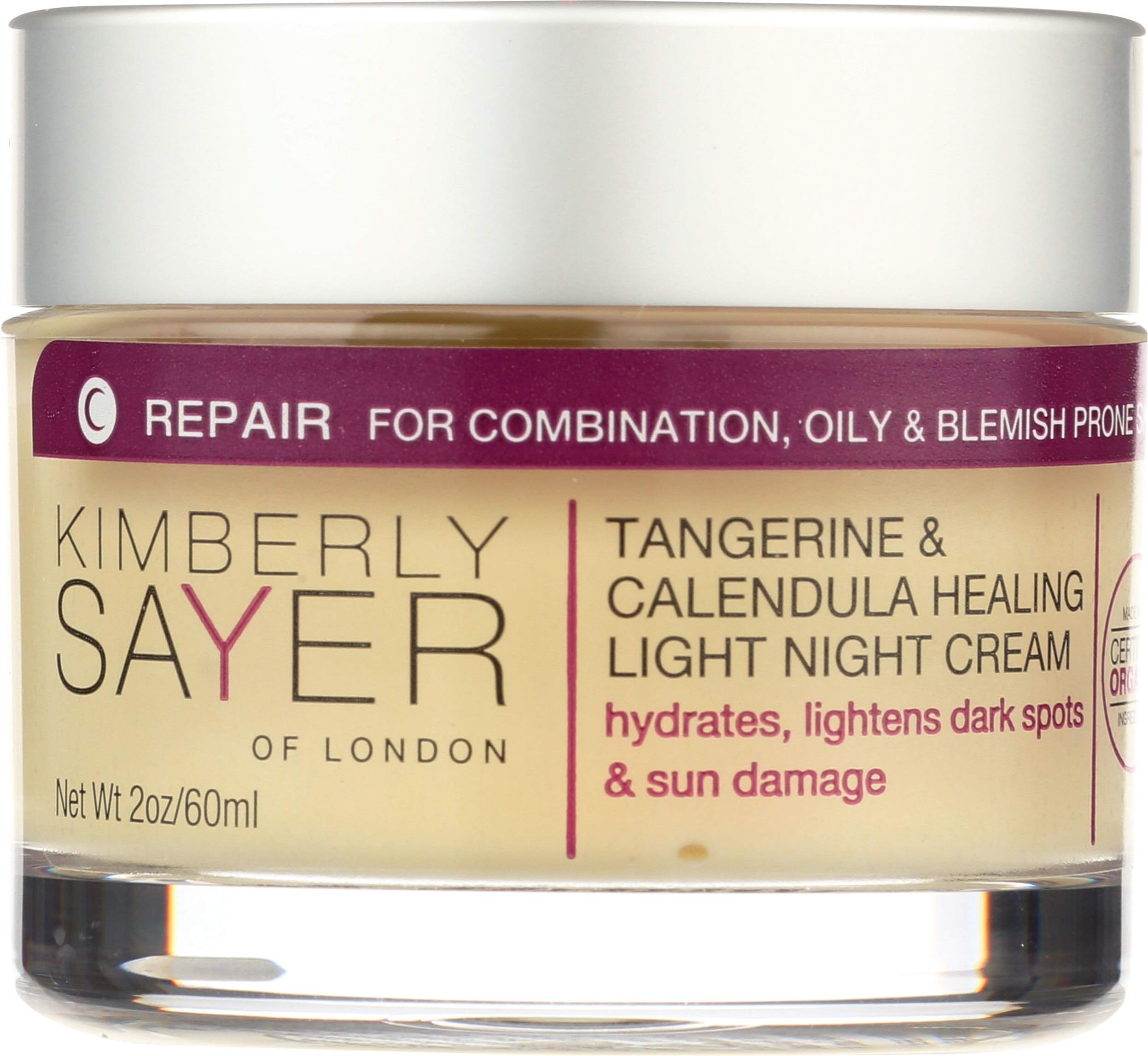 KIMBERLY SAYER Tangerine Calendula Healing Night Cream, 2 OZ
