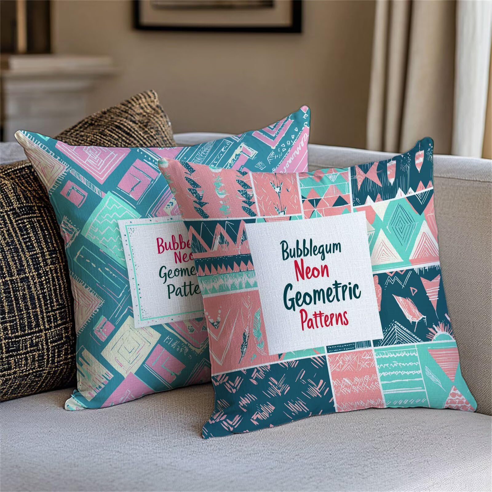 Coussin exterieur impermeable turquoise 45x45 taie oreiller double face carré
