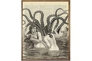 Retro Steampunk Octopus Tentacles Wall Art