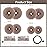FANDAMEI Hair Bun Maker Set- 8 PCS Hair Donuts for Buns (2 Extra-large,2 Large,2 Medium and 2 Small), 40 PCS Bobby Pins, 5 PCS Hair Elastic Ties Black,Bun Maker - Tan Brown