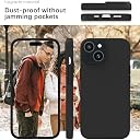 YATWIN Silicone Back Case for iPhone 14 Plus, Soft-Touch Phone Back Cover for Apple iPhone 14 Plus - Black gallery image