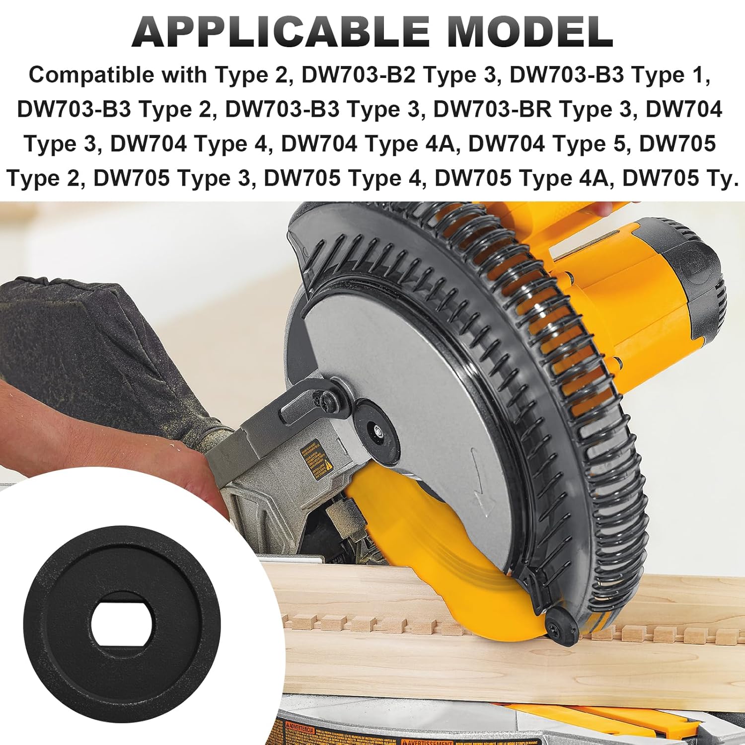 151962-01 Outer Clamp Washer for Dewalt 151962-01 Miter Saw Fits for Dewalt Miter Saw Blade Clamp Washer 703 and 718 Models Black and Decker Miter Saw Kobalt Miter Saw