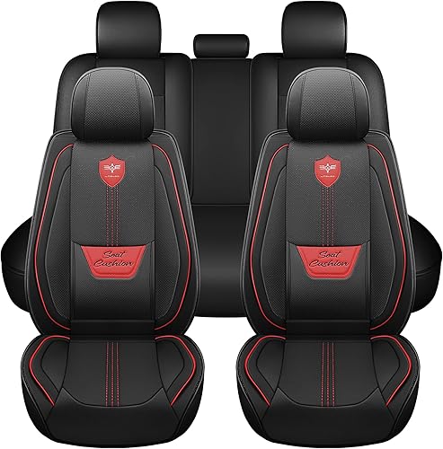 Miniatura 7 de LINGVIDO Fundas de cuero para asiento de automóvil, funda transpirable para automóvil, accesorios de cojín para automóviles y SUV, camión, juego de