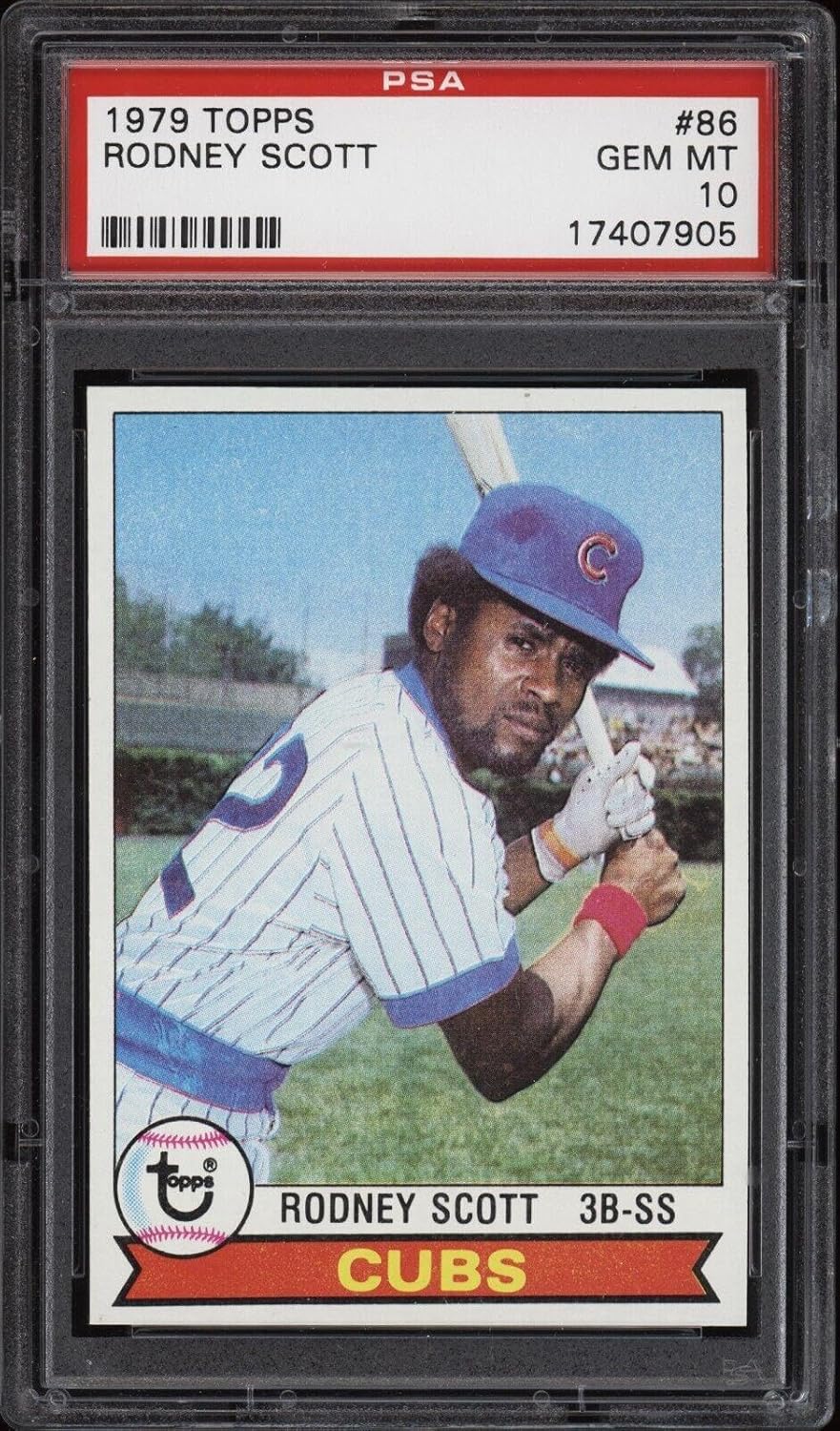 1979 Topps #86 Rodney Scott - Cubs - PSA 10-17407905 - Baseball Card - Slabbed Baseball Cards