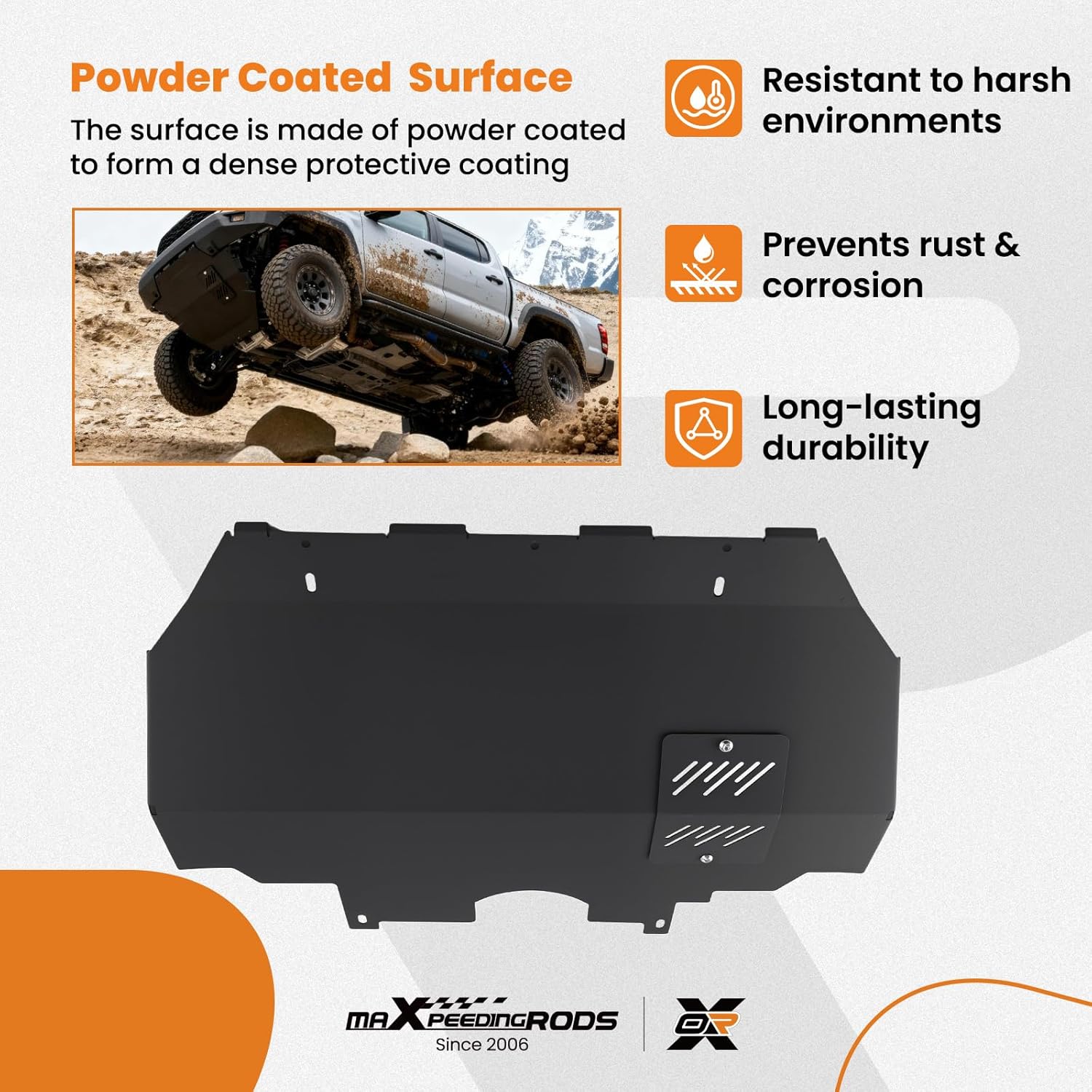 maXpeedingrods Skid Plate for Toyota Tacoma 2024-2025 2WD & 4WD Bolt-on Installation