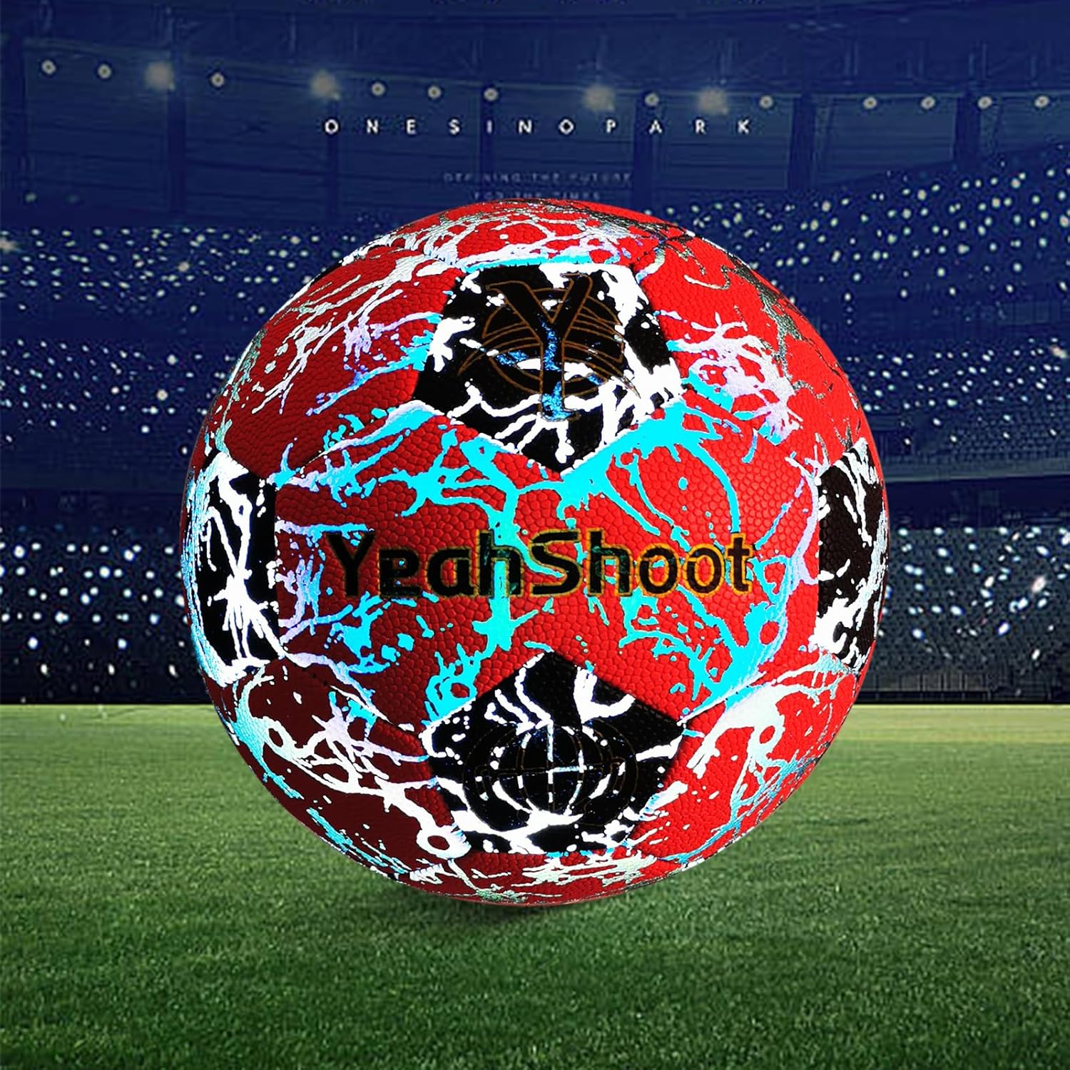 Holographic Soccer Ball Size 5 with Pump Reflective Glow Soccer Ball PU Leather Soccer Ball for Youth,Adult,Indoor-Outdoor Soccer Training Gifts