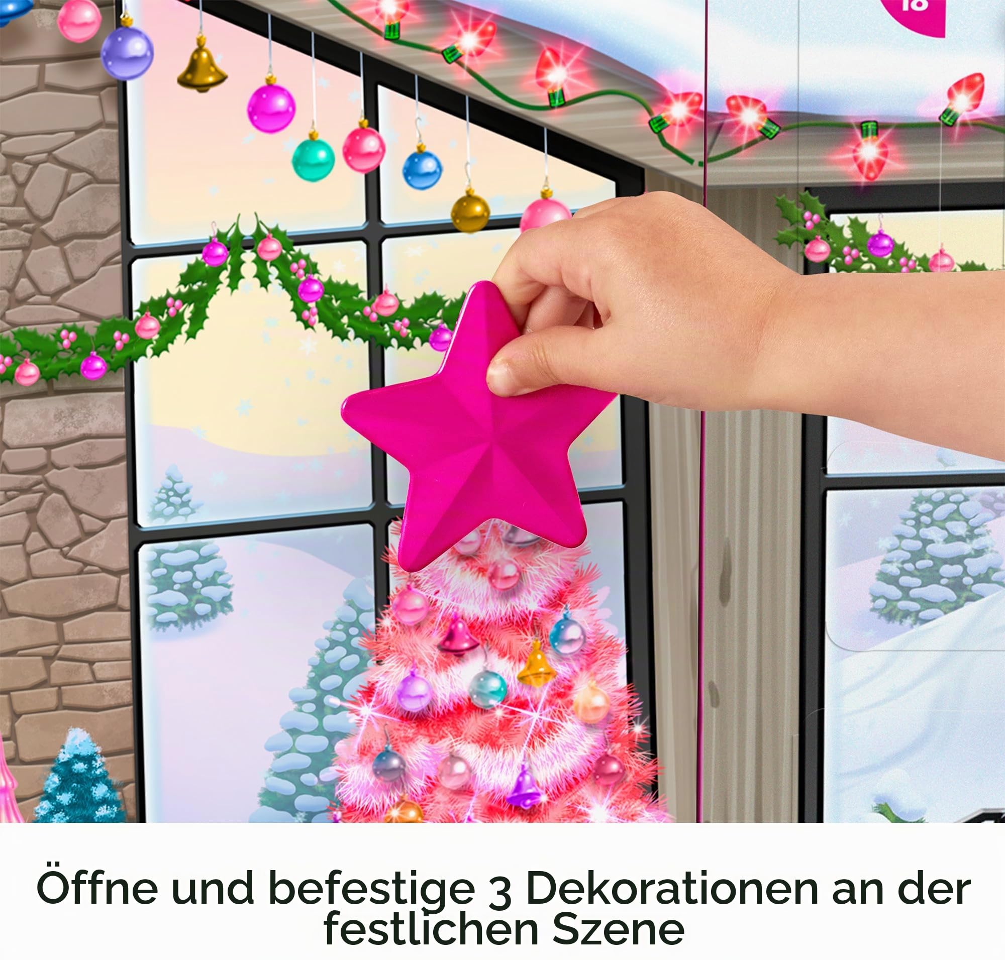 FISHER-PRICE Little People Barbie Adventskalender - 24 weihnachtliche Figuren und Spielteile, für Kleinkinder ab 18 Monaten bis 5 Jahren, HMK85
