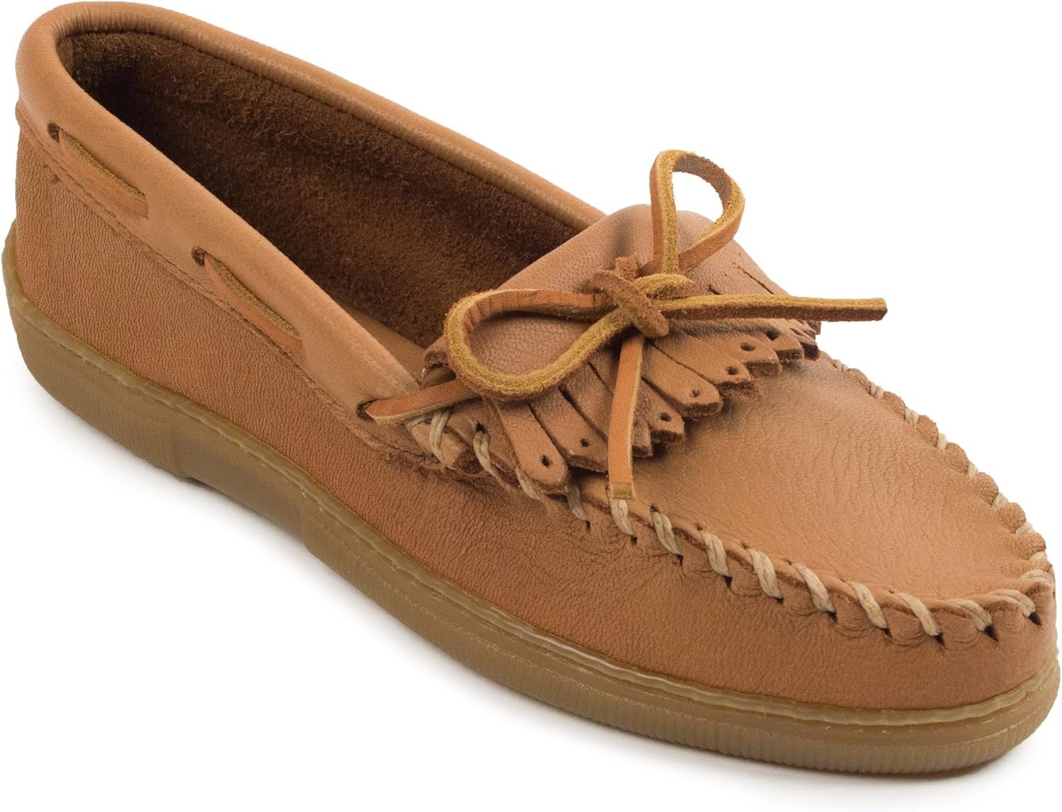 Minnetonka Women's Moosehide Fringed Kilty Moccasin