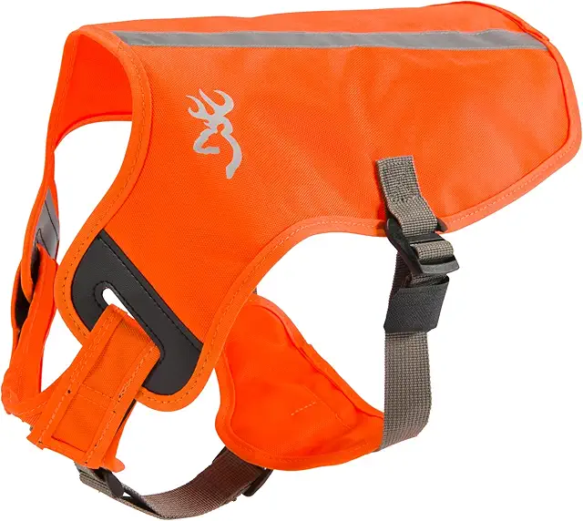 Gilet de sécurité haute visibilité Browning pour chien de chasse, orange, taille L