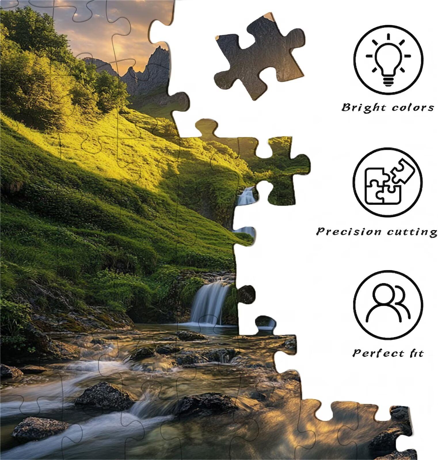 Puzzle Puzzle 1000 elementów dla dorosłych z plakatem w zestawie, drewniane puzzle do gry rodzinnej, edukacyjna i antystresowa zabawa, dekoracja ścienna do domu, prezent urodzinowy, 75 x 50 cm góra