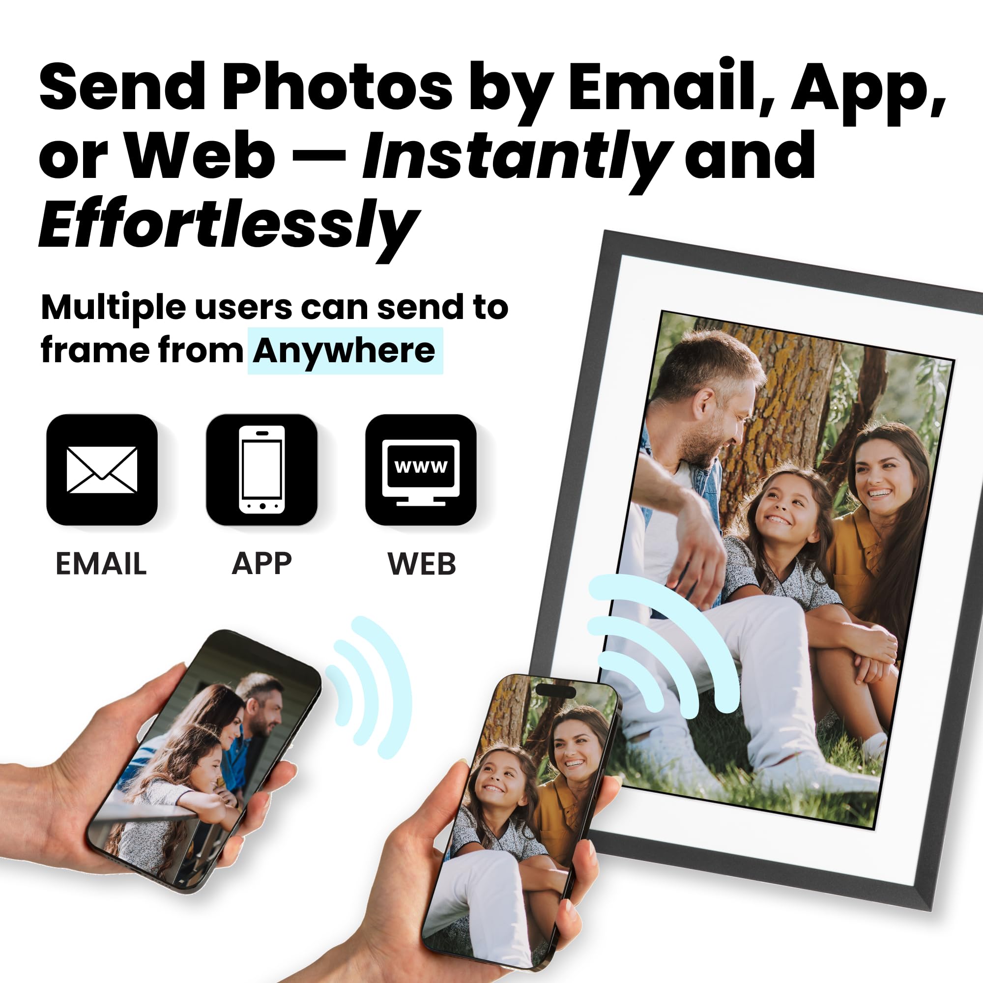 Amazon.com : PhotoSpring w/Battery, 10in WiFi Digital Frame, No