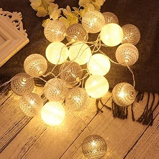 Uonlytech Ha Condotto La Luce Della Stringa Delle Sfere di Cotone Della Lampada Della Stringa Ha Condotto La Luce Leggiadramente per Il Diserbo di Pasqua di San Valentino, 1Pcs