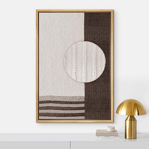 Miniatura 2 de IDEA4WALL Lienzo enmarcado para pared, collage de polígonos en blanco y negro, ilustraciones geométricas abstractas, arte moderno, formas