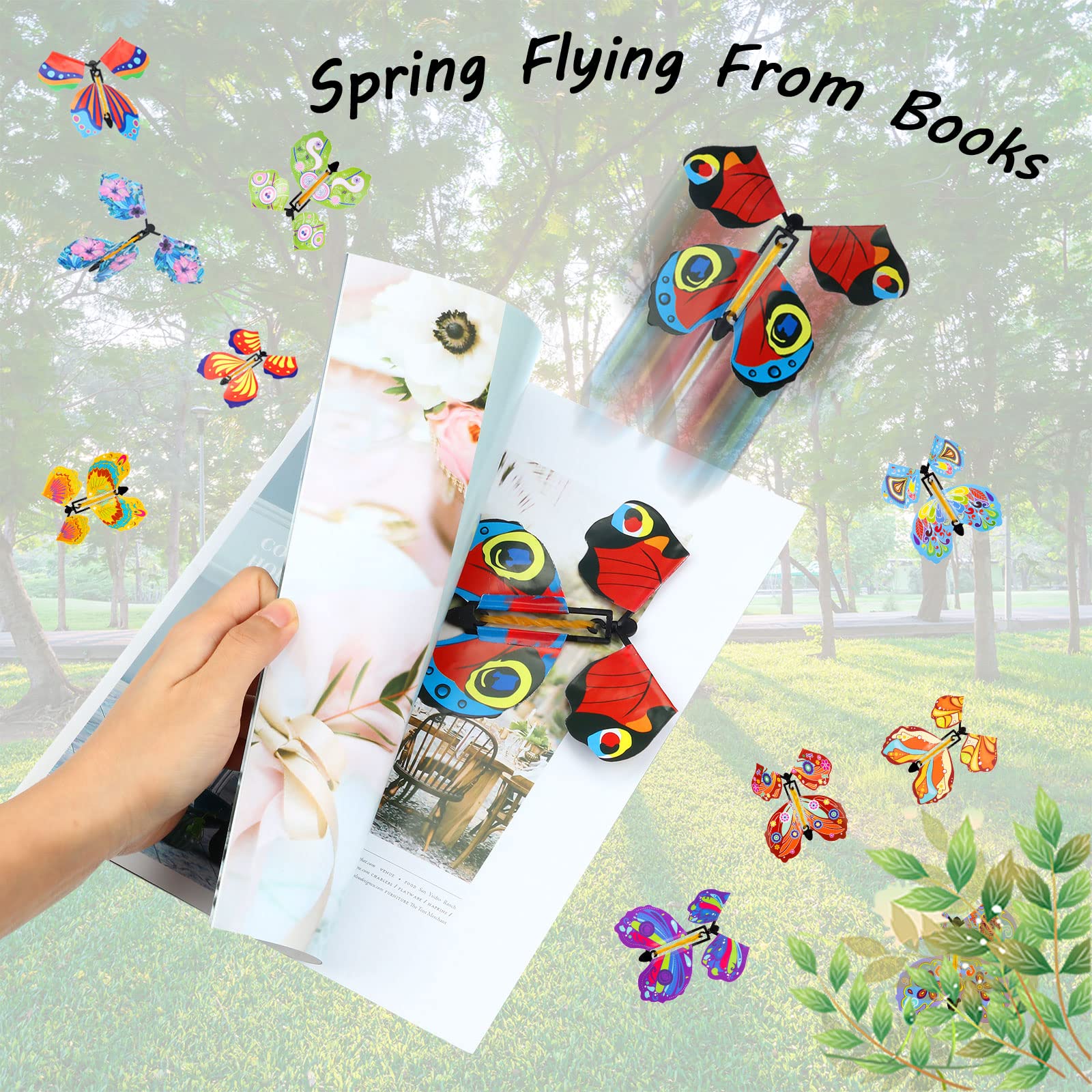 Amazon.co.jp: 20ピース マジックフライングバタフライ ゴム