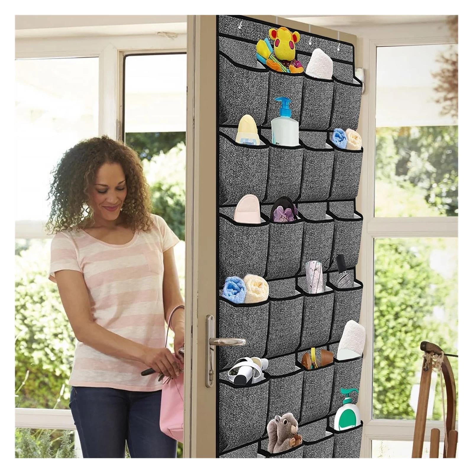 Organizador de zapatos for artículos montado en la pared 24 rejillas