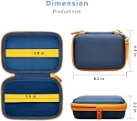 XANAD Boîtier de transport de protection compatible avec l'ONU/la phase 10/ Sauter Bo/PM TCG Trading de cartes / Cinq Couronnes / Jeu de cartes Skyjo Bleu foncé