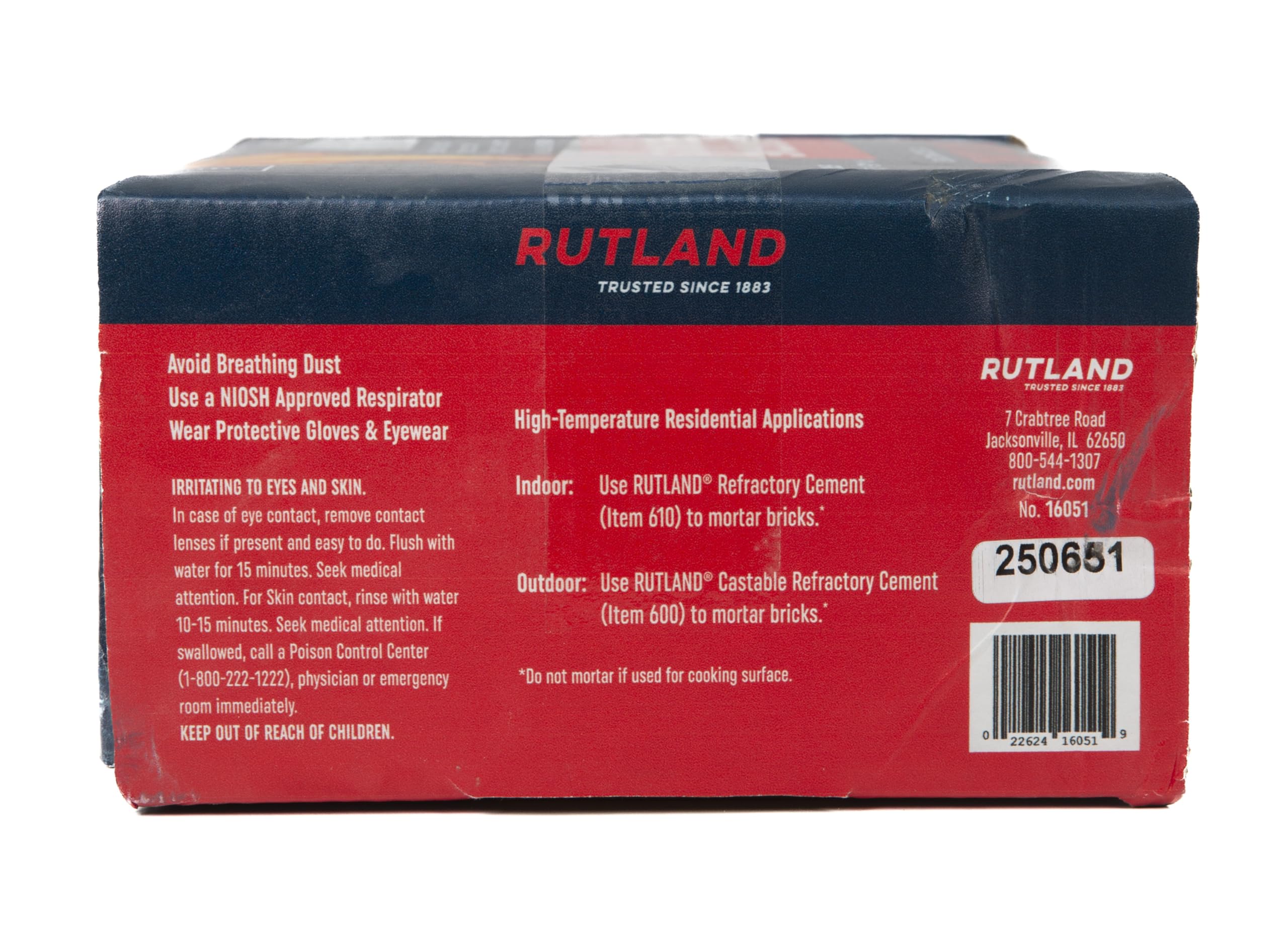 Rutland - Mattoncini refrattari in pietra ollare di alta qualità per camini a legna e stufe a legna, blu-grigio, 2.700+ F, confezione da 6