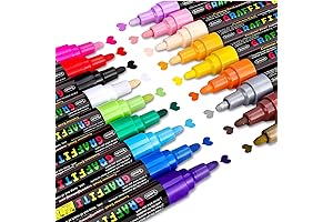 Emooqi: 18 Vibrant Acrylic Posxa Paint Pens for Creative Projects