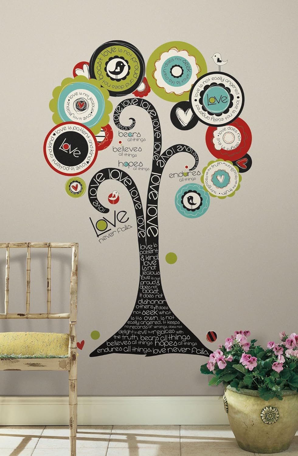RoomMates RMK2153SLM Tree of Hope Peel and Stick Giant Wall Decal