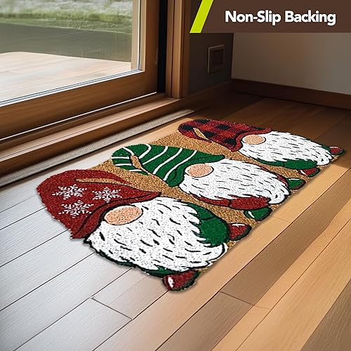 Miniatura 3 de Briarwood Lane Felpudo navideño de fibra natural de gnomos navideños