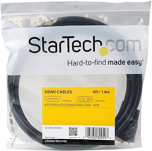 Miniatura 10 de StarTech.com HDDVIMM25 - Cable convertidor HDMI a DVI-D de 25 pies, 1 adaptador HDMI a DVI-D macho, 1 HDMI macho, negro, 25 pies (HDDVIMM25)