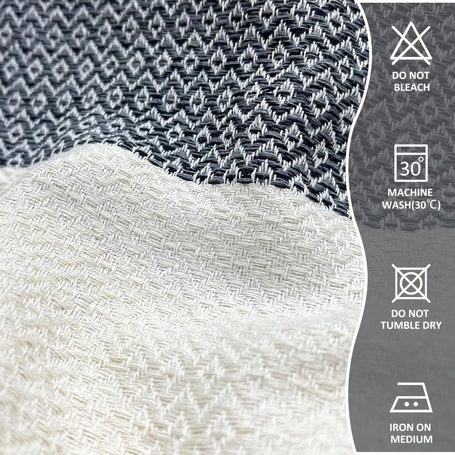 cabanana Hand Towels for Bathroom - 2-Pack,16x40 Inch-100% Cotton,Turkish Bathroom Hand Towels,Super Absorbent & Quick-Dry Soft for Bath, Kitchen, Spa, Face, Hair, Dishcloth (Quarry) - Image 7