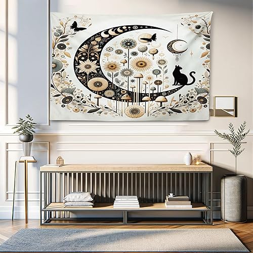 Miniatura 123 de Ambesonne Tapiz vintage, detalles de relojes mecánicos, diseño steampunk, diseño steampunk, para colgar en la pared para dormitorio, sala de estar,