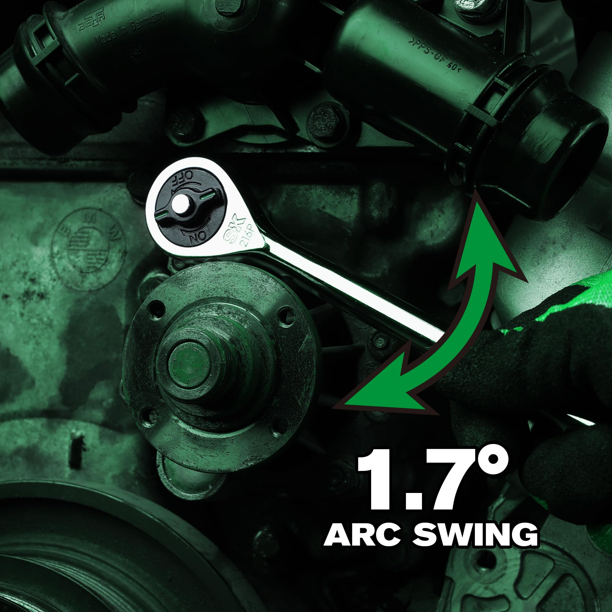 SK 3/8" Ratchet - 216-Position, Quick Release -8