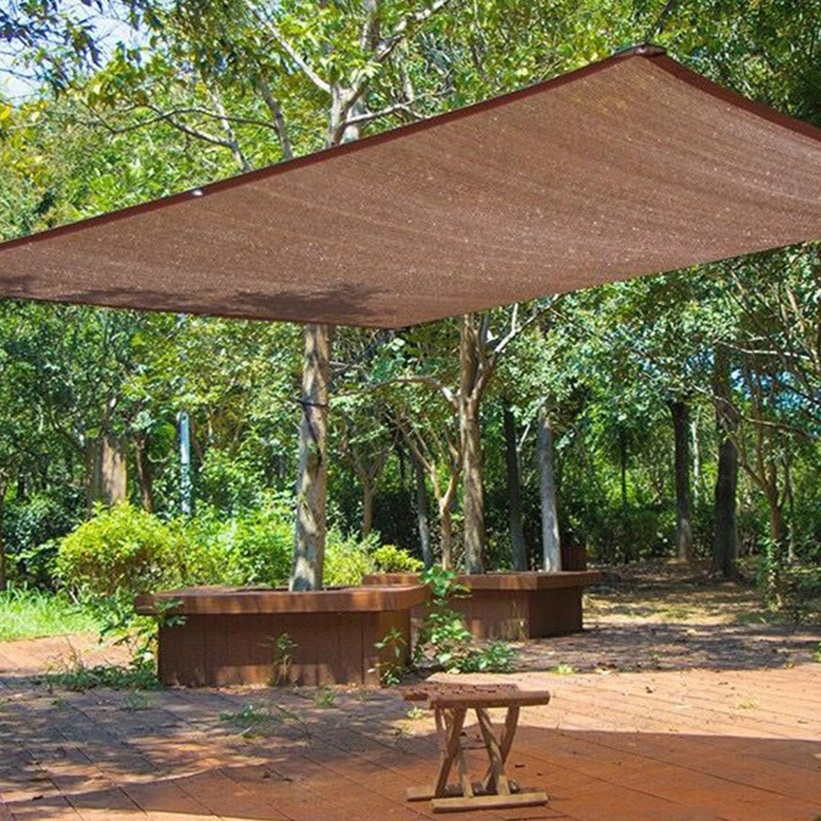 Pergola Shade Cloth Shade Cover 95% Shading Sun Shade Net Brown Mesh Tarp for Privacy Screen,Garden,Plants,Flower, Greenhouse 3.3X6.6FT 6.6X23FT 16.4X49.2FT 26X26FT (Color : Brown, Size : 6x15m/19.7